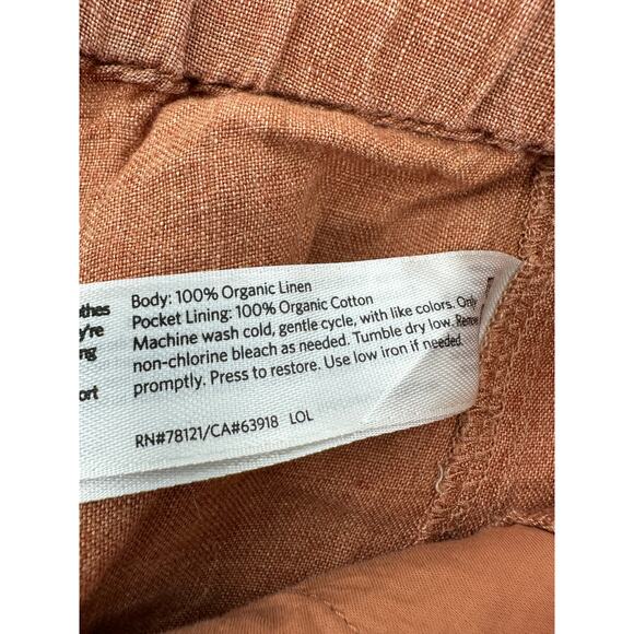 Eileen Fisher Washed-Organic-Linen Délavé Lantern Pants - Picture 8 of 8